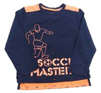 Tmavomodro-neonové triko s fotbalistou Topolino