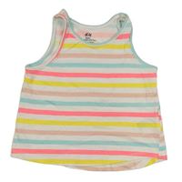 Bílo-barevný pruhovaný crop top H&M