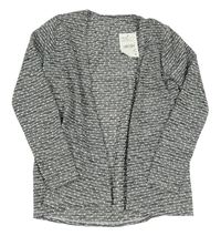 Šedo-bílý melírovaný pletený cardigan C&A