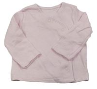 Světlerůžové žebrované zavinovací triko Matalan