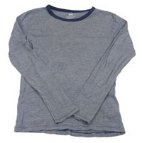 Tmavomodré melírované triko H&M