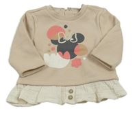 Béžová tepláková tunika s Minnie 