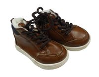 Nové - Hnědé koženkové zateplené boty H&M vel. 18-19 