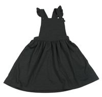 Tmavošedé laclové teplákové šaty s volánky F&F