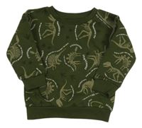 Khaki mikina s dinosaury Primark