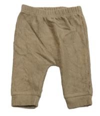 Hnědé sametové žebrované tepláky Nutmeg