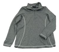 Tmavošedá melírovaná thermo mikina 