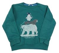 Zelená mikina se zvířaty M&S