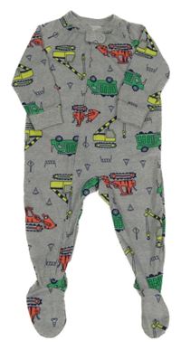 Šedý overal s barevnými bagry Carter's