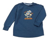 Tmavomodrá mikina s květinami Lily & Dan