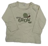 Smetanové triko s nápisem 