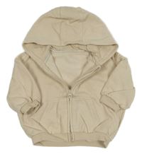 Smetanová oversize propínací mikina s kapucí George