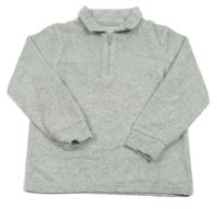 Šedá žebrovaná sametová lehká mikina George