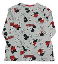 Šedé triko s Minnie a nápisy Primark