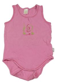 Růžové body s mořským koníkem 