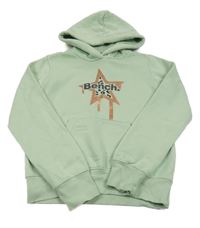 Zelená mikina s logem a kapucí Bench