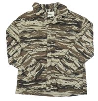 Hnědo-béžová vzorovaná tepláková košile Shoeby