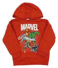Červená mikina s Marvel a kapucí Primark