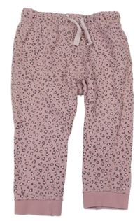 Světlerůžové leopardí tepláky H&M