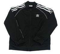 Černo-bílá propínací sportovní mikina Adidas