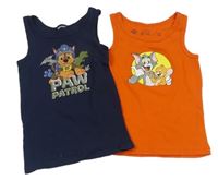 2set - 2x tílko - tmavomodré - Tlapková Patrola + oranžové - Tom a Jerry