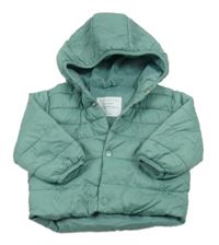 Zelená šusťáková zateplená bunda s kapucí Primark