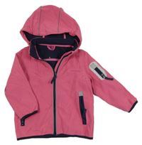 Růžová softshellová bunda s kapucí Kiki&Koko