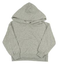 Světlešedá melírovaná mikina s kapucí H&M