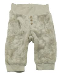 Béžové plyšové tepláky Topomini