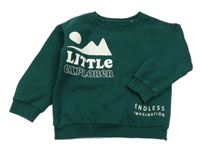 Tmavozelená mikina s potiskem a nápisy George