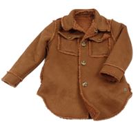 Hnědo-cihlová košilová zateplená oboustranná bunda 