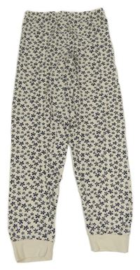 Smetanovo-modré květované lehké tepláky Zeeman