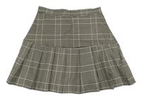 Béžovo-černá kostkovaná skládaná sukně H&M