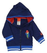 Tmavomodrá propínací mikina s Paddingtonem a kapucí