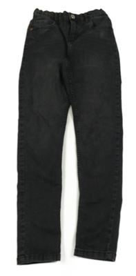 Tmavošedé teplákové skinny rifle Zara