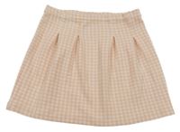 Světlerůžovo-bílá kostkovaná tepláková sukně John Lewis