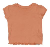 Lososové žebrované tričko Primark