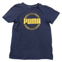 Tmavomodré tričko s logem Puma