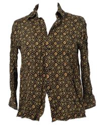 Dámská černo-oranžová vzorovaná halenka Zara 