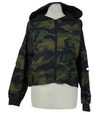 Dámská army šusťáková jarní crop bunda s kapucí Shein 