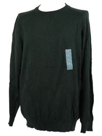 Nové - Pánský khaki-tmavomodrý melírovaný svetr Primark 