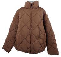 Dámská vínová šusťáková prošívaná zimní bunda New Look 