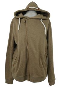 Dámská béžová propínací mikina s kapucí OXMO 