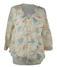 Dámská bílo-barevná vzorovaná šifonová halenka s. Oliver 