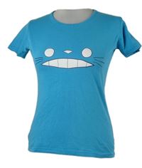 Dámské modré tričko s obličejem Clique 