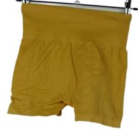Dámské okrové žebrované elastické kraťasy H&M