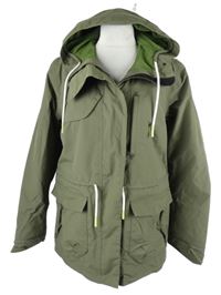 Dámská khaki šusťáková outdoorová parka s kapucí Quechua 