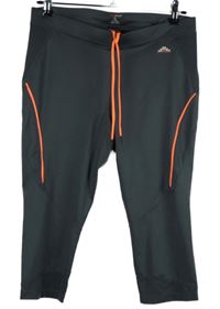 Dámské tmavošedé sportovní funkční capri legíny s pruhy H&M