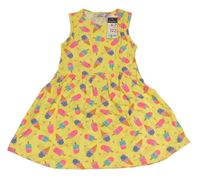 Žluté bavlněné šaty se zmrzlinami Primark