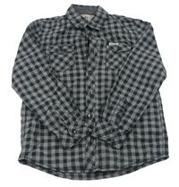 Černo-bílá kostkovaná košile Garcia jeans